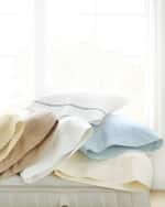 Image 4 of 4: Matouk Marcus Collection King 600 Thread Count Solid Percale Sheet Set