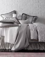 Image 3 of 5: Dian Austin Couture Home King Aviana Damask Plisse Duvet Cover