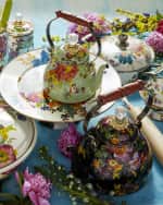 Image 2 of 3: MacKenzie-Childs Flower Market Green Two-Quart Tea Kettle