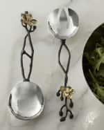 Image 1 of 2: Michael Aram Two-Piece Gold Orchid Serving Set