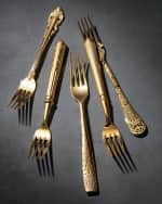 Image 3 of 3: Wallace Silversmiths 65-Piece Gold-Plated Grand Duchess Flatware Service