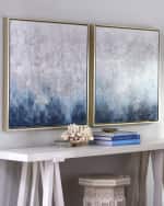 Image 1 of 3: "Frost on Sapphire" Original Painting, 2-Piece Set