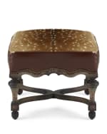 Image 2 of 2: Old Hickory Tannery Neval Hairhide Ottoman