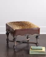 Image 1 of 2: Old Hickory Tannery Neval Hairhide Ottoman
