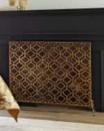 Image 4 of 5: Lexington Single-Panel Fireplace Screen