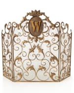 Image 3 of 3: Augusta Monogrammed Fireplace Screen