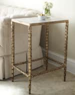 Image 1 of 2: Lena Marble Top Side Table