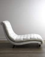 Image 3 of 3: Haute House Tufted Silver Chaise