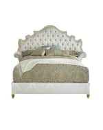 Image 2 of 3: Haute House Daniella Tufted King Bed