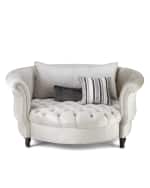 Image 3 of 4: Haute House Harlow Silver Cuddle Chair