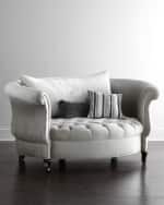 Image 1 of 4: Haute House Harlow Silver Cuddle Chair