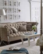 Image 2 of 2: Haute House Leslie Mirrored Tufted Sofa