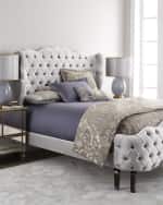 Image 1 of 5: Haute House Pantages Queen Tufted Bed