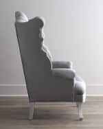 Image 3 of 4: Haute House Isabella Chrome Wing Chair