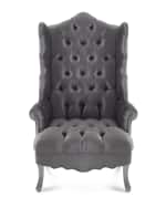 Image 4 of 4: Haute House Isabella Chrome Wing Chair