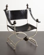 Image 1 of 3: Martina Ebony Leather Chair