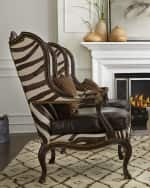Image 3 of 6: Massoud Zena Hairhide & Leather Wing Chair