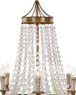 Image 2 of 3: Regina Andrew Frosted Crystal-Bead 8-Light Chandelier