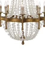 Image 3 of 3: Regina Andrew Frosted Crystal-Bead 8-Light Chandelier