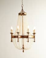 Image 1 of 3: Regina Andrew Frosted Crystal-Bead 8-Light Chandelier
