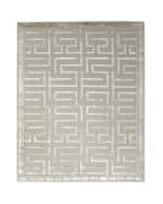 Image 1 of 2: Exquisite Rugs Rowling Maze Hand-Knotted Rug, 8' x 10'