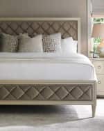 Image 1 of 6: Caracole Millet Diamond-Tufted Queen Bed