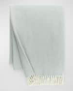 Image 3 of 3: Sferra Brushed Cotton Herringbone-Weave Throw
