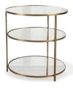 Image 2 of 2: Arteriors Whitney Mirrored Side Table