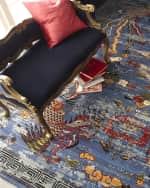 Image 2 of 6: Nourison Imperial Blue Rug, 5'6" x 8'