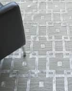 Image 6 of 6: Exquisite Rugs Silver Blocks Rug, 4' x 6'