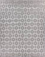 Image 1 of 6: Exquisite Rugs Silver Blocks Rug, 4' x 6'