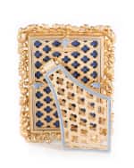 Image 2 of 2: Jay Strongwater Emery Bejeweled Picture Frame, 4" x 6"