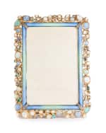 Image 1 of 2: Jay Strongwater Emery Bejeweled Picture Frame, 4" x 6"