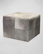 Image 3 of 4: Jamie Young Hobson Hide Ottoman