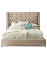 Image 2 of 2: Massoud Missy Tufted Queen Bed