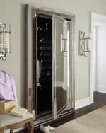 Image 1 of 6: Hooker Furniture Glam Floor Mirror With Jewelry Armoire Storage 82"