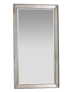 Image 5 of 5: Antiqued-Silver Beaded Floor Mirror