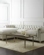 Image 1 of 7: Warner Linen Sectional Sofa, Left-Arm Facing