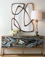 Image 3 of 6: John-Richard Collection Nicola Painted-Agate Console