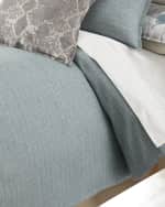 Image 1 of 4: Isabella Collection by Kathy Fielder King Caspin Blue Duvet Cover