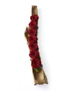 Image 2 of 2: T&C Floral Company Preserved Roses in Wood Log
