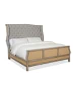 Image 3 of 3: Hooker Furniture Bohemian King Tufted Shelter Bed