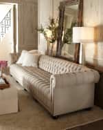 Image 1 of 3: Old Hickory Tannery Hudson Tufted-Linen Sofa, 131"L
