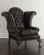 Image 1 of 3: Old Hickory Tannery Liberty Creek Collection Leather Wingback Chair