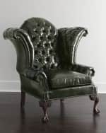 Image 2 of 3: Old Hickory Tannery Liberty Creek Collection Leather Wingback Chair