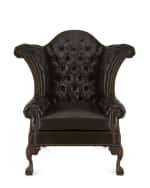 Image 3 of 3: Old Hickory Tannery Liberty Creek Collection Leather Wingback Chair