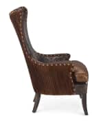 Image 3 of 4: Old Hickory Tannery Martha Leather Wing Chair