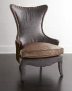 Image 1 of 4: Old Hickory Tannery Martha Leather Wing Chair