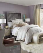 Image 3 of 5: Lili Alessandra Queen Jackie Jacquard Duvet Cover