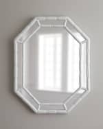 Image 1 of 2: White Octagonal Mirror